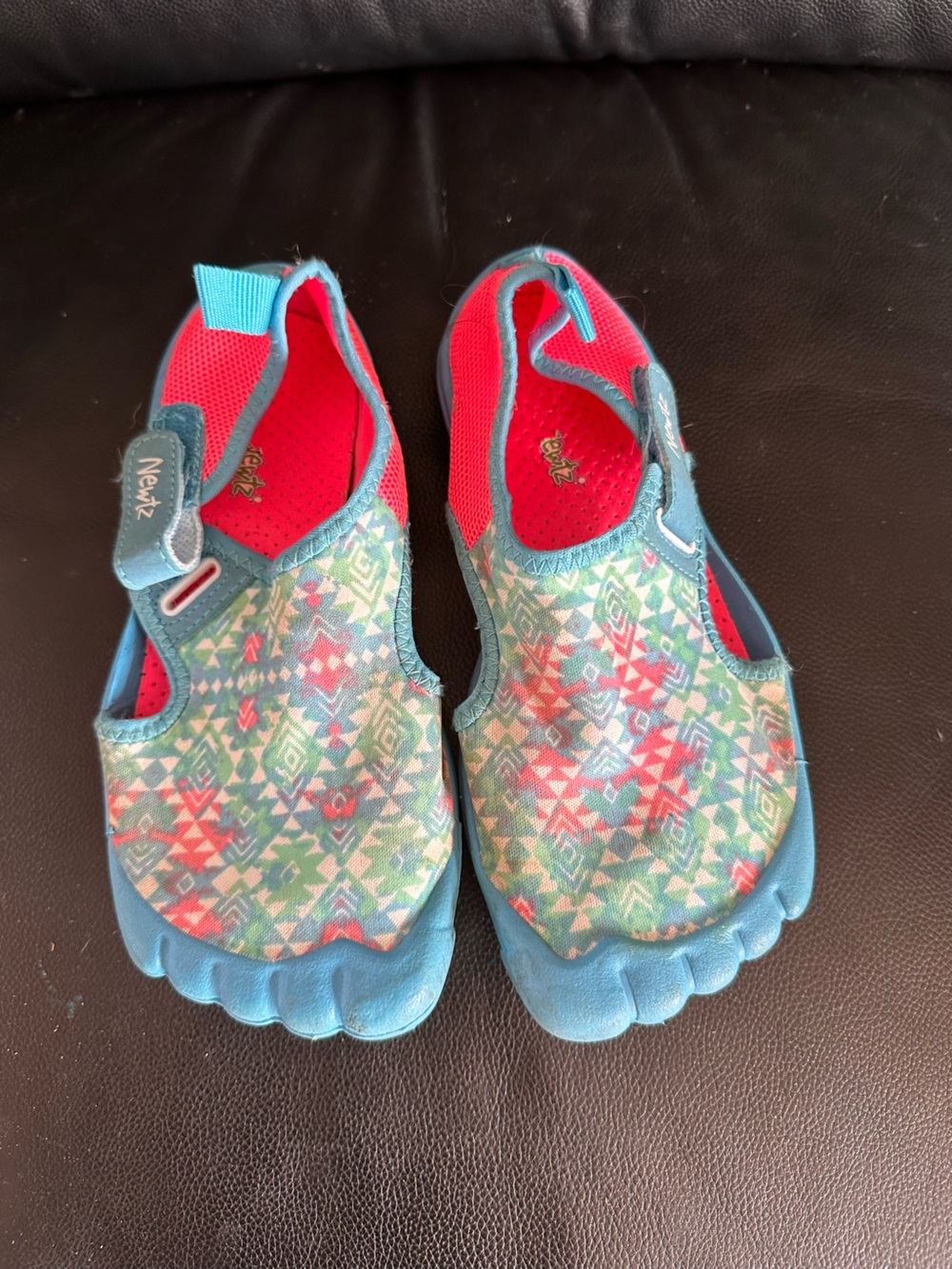 Newtz Teal Pink Patterned Water Shoes